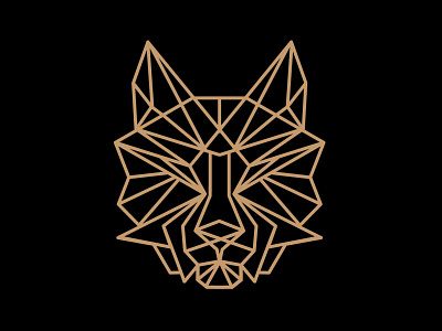 lion line art geometric abstrac