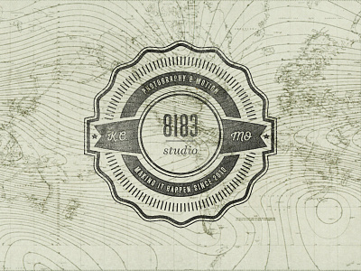 8183 Studio Badge badge texture typography vintage