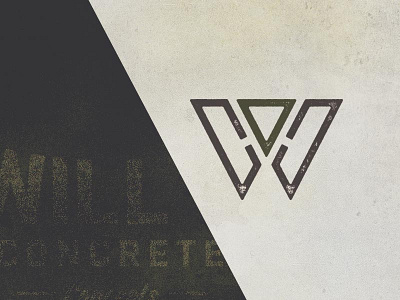 WCC Logo Concept concrete logo monogram texture w wills concrete concepts