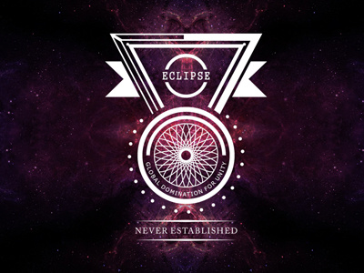 Eclipse badge badges logo radial seventharmy symbol vector