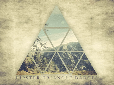 Hipster Triangle Badges badge badges hipster logo resources retro template vector vintage