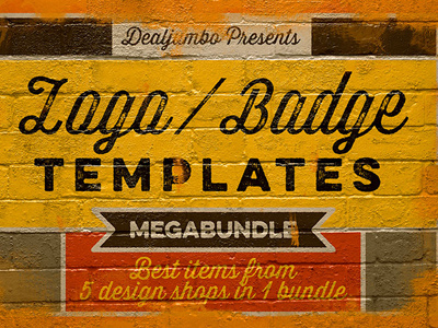 5in1 Mega Bundle V11 badges bundle logos resources retro shape template vector vintage