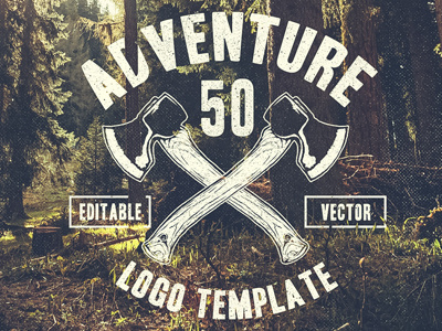 50 Adventure Logo adventure badge badges camping insignia logo offroad outdoor retro template vintage