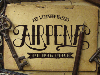 Airpena Typeface display distressed font handdrawn handmade lettering retro rustic type typeface typography vintage
