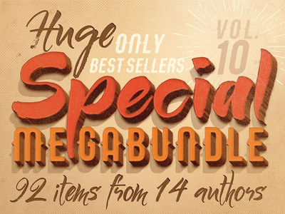 Huge Mega Bundle badges bestseller bundle dealjumbo design fonts graphic logo mockup template typography vector