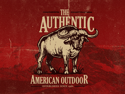 American Outdoor american animal ardianradityo badges illustration logo logos outdoor retro tsvcreative vintage wildlife