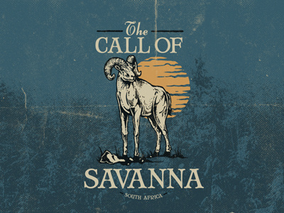 Call Of Savanna american animal ardianradityo badges illustration logo logos outdoor retro tsvcreative vintage wildlife