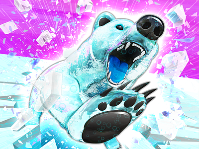 Blue Polar Bear 3d bear blobbiemundo blobbies blue card peru polar tcg