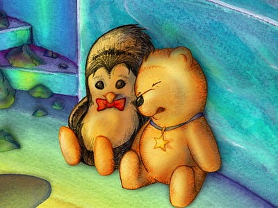 "Pookie and Tushka find a little piano" book bear book humboldt illustration jorge penguin peru polar printing