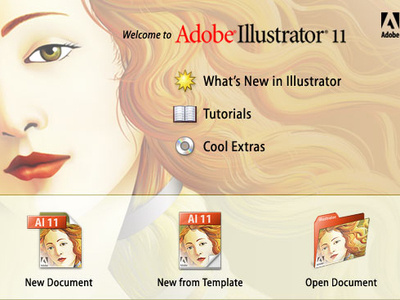 Illustrator Welcome Screen adobe illustrator ui design ux design venus visual design