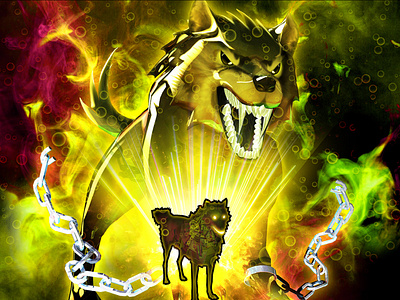 Yellow Wolf (Fenrir) 3d blobbiemundo blobbies card crowdfunding crowdfunding campaign jorge kickstarter monster mythical creature peru tcg