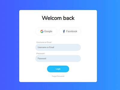 Beautiful Login Page by Mohammad Rahmani on Dribbble