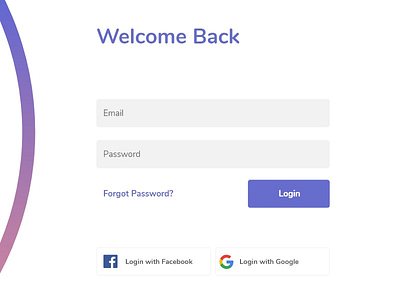 Beautiful login web page login ui ux xd