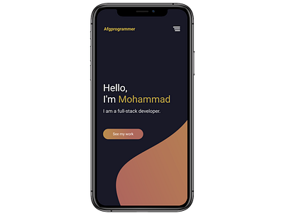 My personal web site in mobile afgprogrammer design personal ui ux web