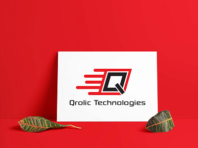 Qrolic Technologies Logo branding design flat icon illustration lettering logo