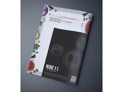 NINE || - Menu card (Back Design) art branding business cafe design food graphic design icon illustration lettering logo menu card restaurant tabletmenu vector