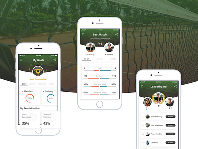 Tennis app concept