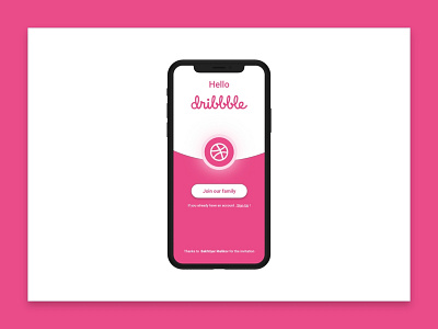 My First Shot , Hello Dribbble app application design first shot hello dribbble mobile ui ux