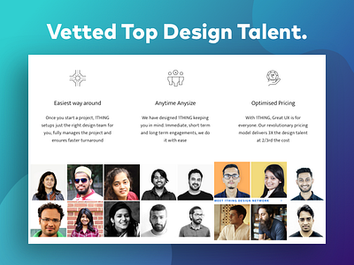Vetted Top Design Talent 1thing community concept design designer ui user experience user interaction user interface ux webpage website wireframing