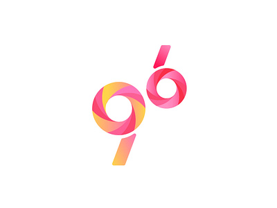 96 % colorful dribbble gradients illustration logo design monogram ombre swirling logo