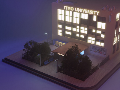 ITMO University 3d blender graphic design illustration