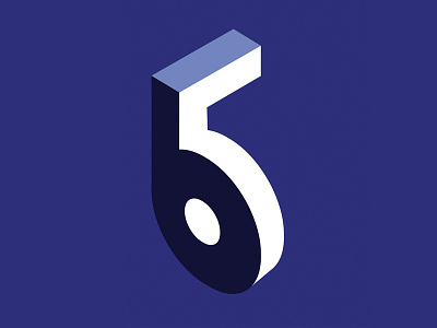 5 and 6 numbers twisted typography