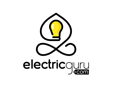 Electricguru branding bulb e commerce lighting solutions logo logo design logomark
