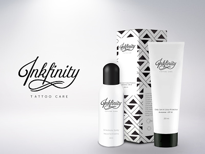 Inkfinity- Tattoo Care beautyandcare branding logo logomark packaging packagingdesign tattoo tattooaftercare tattoocare typography