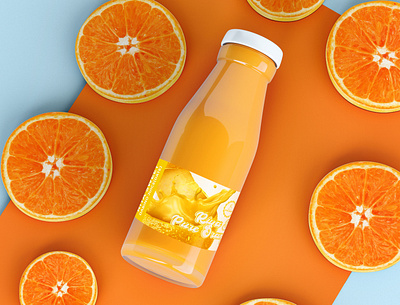 Orange drink mockup brand brand design brand identity branding branding design