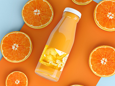 Orange drink mockup