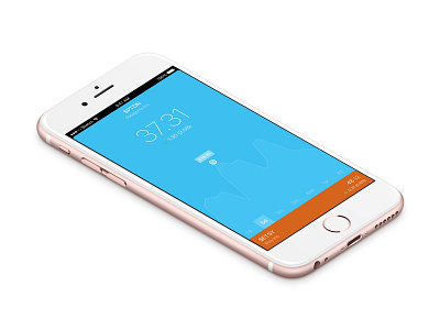Stocks meet cards. app blue cards design ios mobile orange stocks typography ui ux