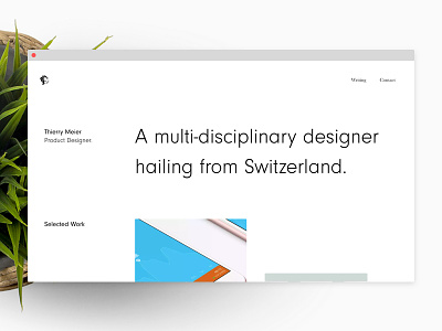 Portfolio relaunch. typography white green landing page portfolio web