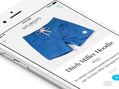 Saturdays Surf 🏄🏽 mobile ecommerce app ui interface blue iphone ios