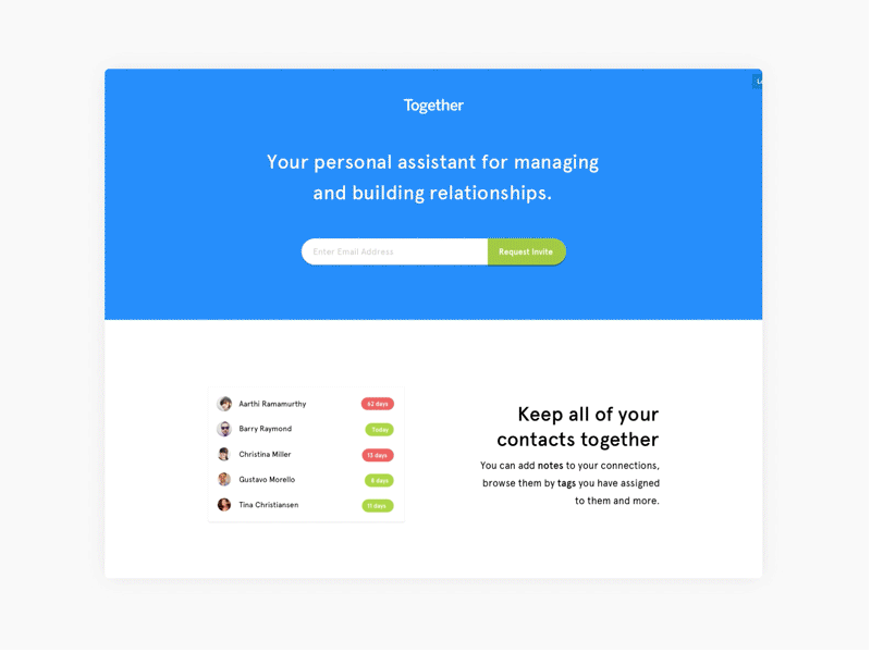 Together 🤝 app hero illustrations landing page startup web web app web design