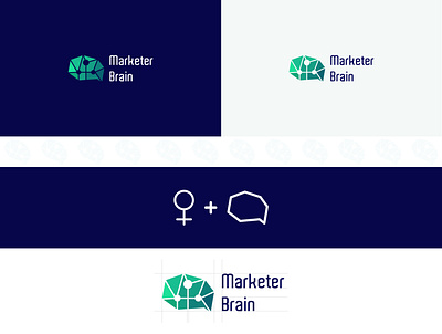 Marketer Brain | logo design branding design flat illustration illustrator lettering logo minimal type typography