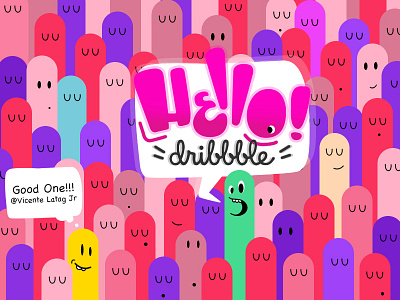 Hello Dribbble, I'm Louka! character dribbble hello illustration monster