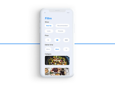 Dreamfood filter apps conception conception graphique filter food food app restaurant apps ux designer