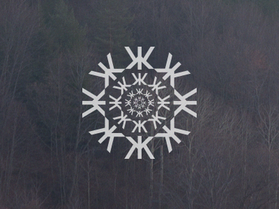 Snowflake cyrillic sign snowflake typography