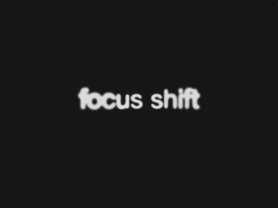 focus shift branding logo photography typography