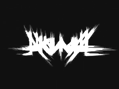 Akuma akuma animation black brush fighter japan street typography white