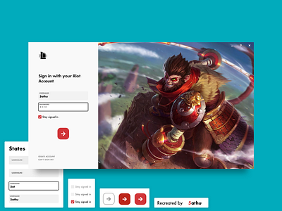 Login Screen - League of Legends Recreation (Sketch File)