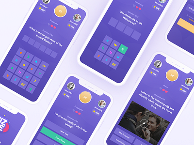 Quiztime app design game game design game ui illustration mobile mobile app mobile app design mobile application mobile design mobile ui quiz ui ux