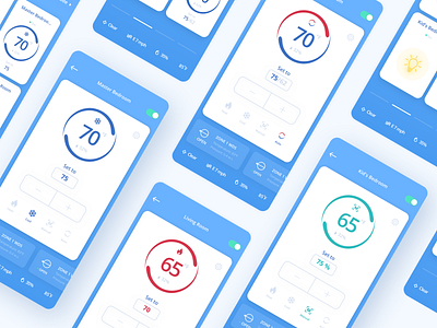 Smarthome_Control the zoning system android androidapp app daily ui design ios iosapp mobile mobile app mobile ui room smarthome ui uidesign ux uxdesign zone