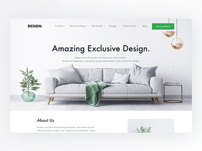 interior design branding design icon landing landing page typography ui ux vector web web design website