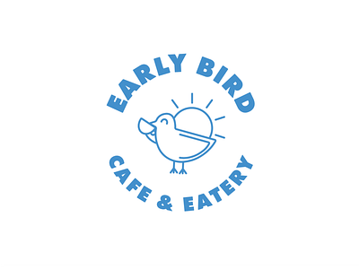 Early Bird Version 2 bird logo branding cafe logo characterdesign clean cute fun logos minimal simple vector