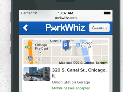 New ParkWhiz Mobile Site By Zach Reed On Dribbble