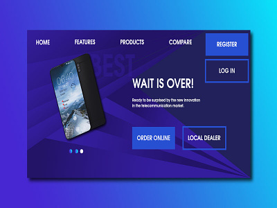 Daily UI #003 Landing Page blue again daily daily challenge