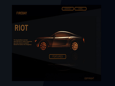 FIREBAY car design elegant landing page ui web design web page