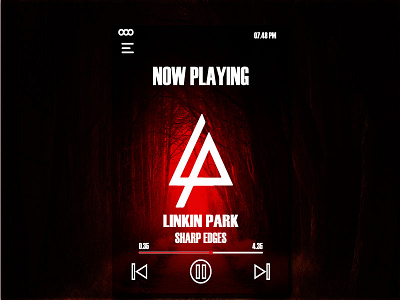 Daily UI #009 Music Player challenge daily mobile ui music player red ui ux