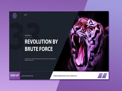 Necessity concept graphic design tiger uiux web design